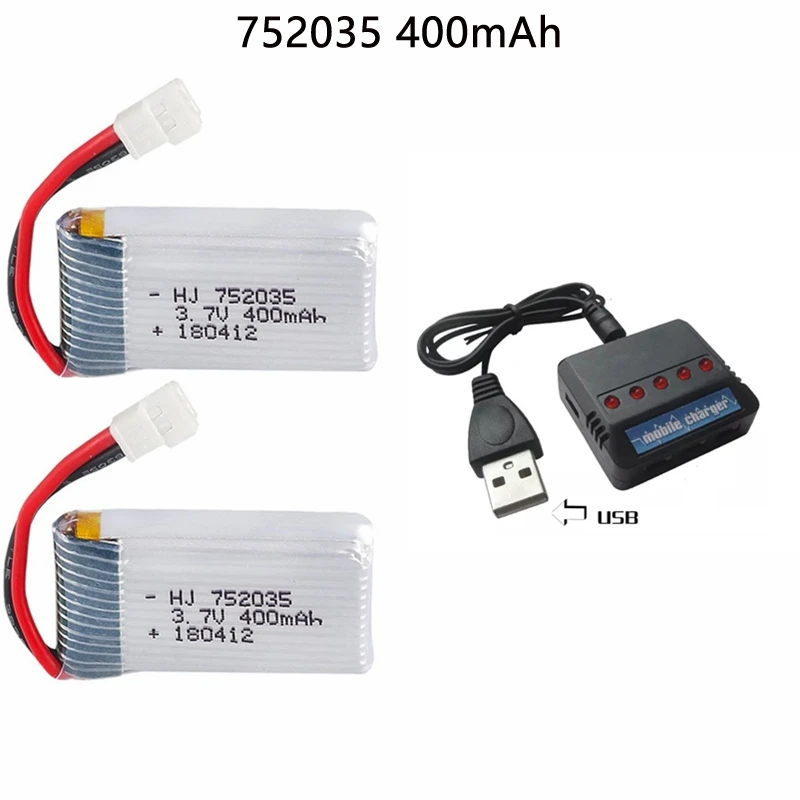 Eachine Drone E58 - 752035 3.7V 400mAh 35C Drone Batterij